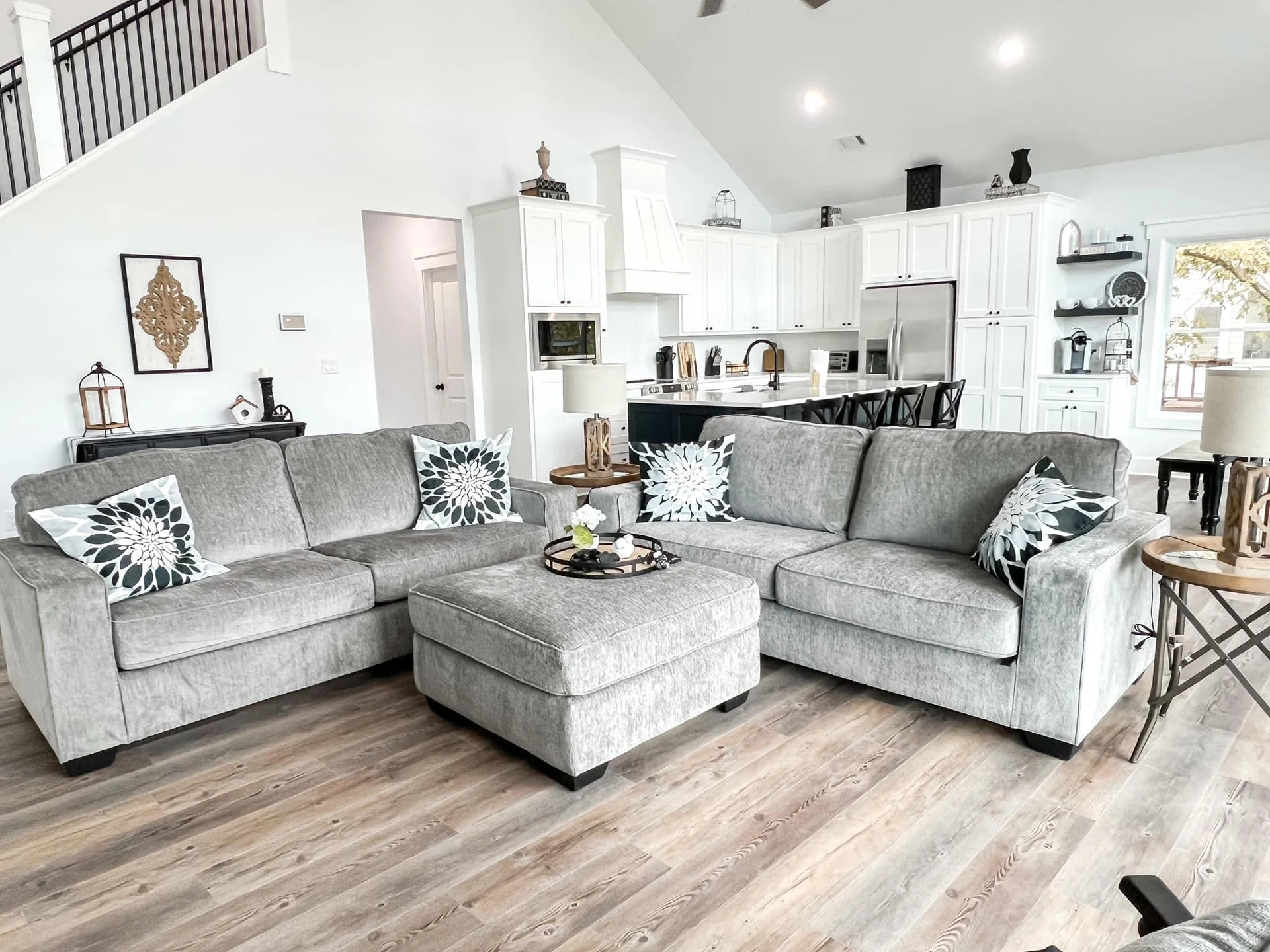 Open living space in a newly finished home